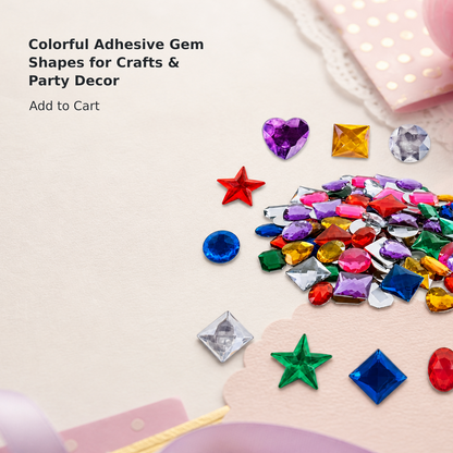 1-Inch Self-Adhesive Gem Stickers
