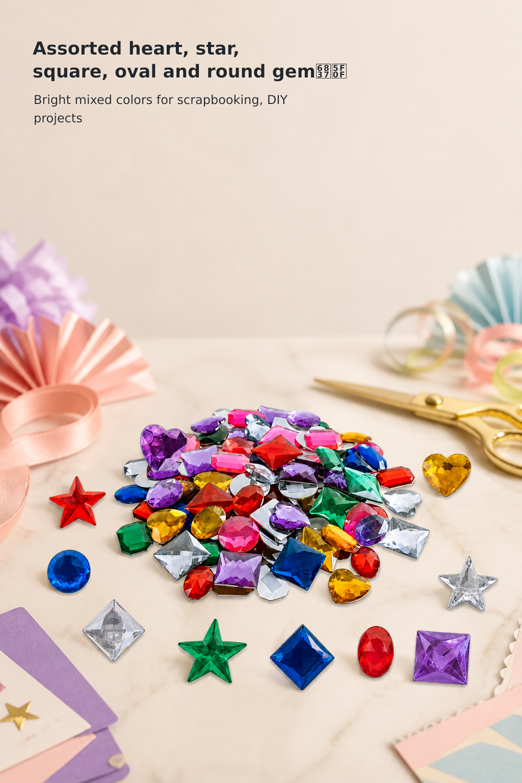 1-Inch Self-Adhesive Gem Stickers