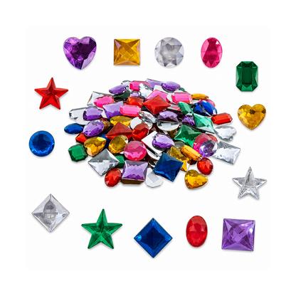 1-Inch Self-Adhesive Gem Stickers