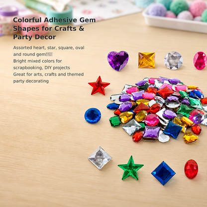 1-Inch Self-Adhesive Gem Stickers